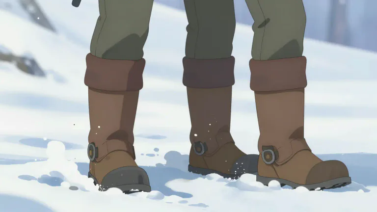 Visual representation of "gaiter" - A piece of cloth or leather covering the lower leg and ankle, but not the foot, to protect against dirt, moisture, cold etc.