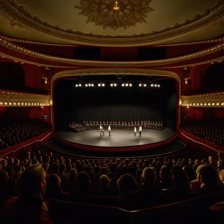 Visual representation of "gallery" - A platform that you can watch something from, usually in a theatre or stadium.