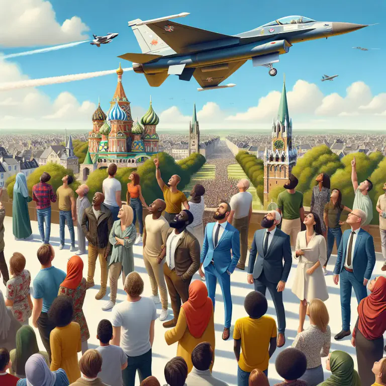 Visual representation of "flyover" - A flight planned over a specific area or event for public viewing