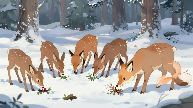 Visual representation of "forage" - To search widely for food or provisions