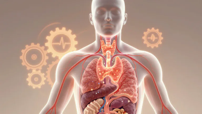 Visual representation of "thyroxin" - Thyroxin is a hormone produced by the thyroid gland that helps to control the body's metabolism.