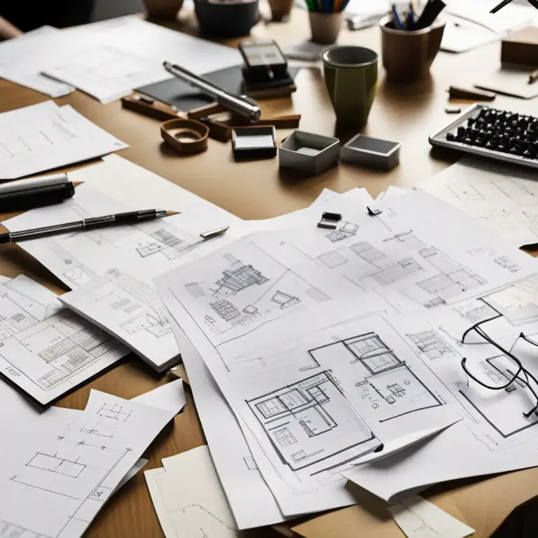 Visual representation of "in the works" - Being planned, prepared, or developed.