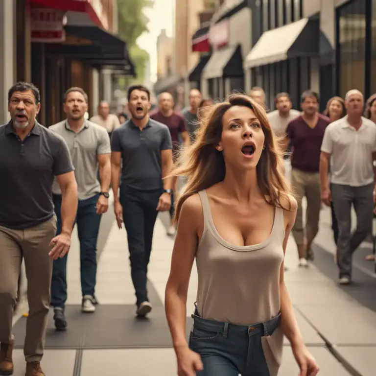 Visual representation of "catcall" - To make a whistle, shout, or comment of a sexual nature to someone passing by.