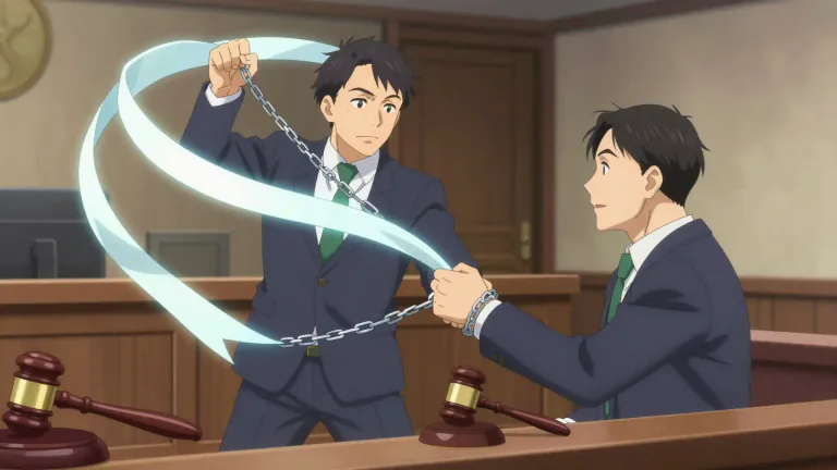 Visual representation of "estoppel" - A legal principle that prevents a person from arguing something contrary to a claim made previously by that person.