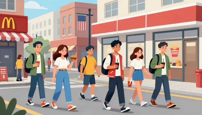 Visual representation of "americanization" - The process of making something or someone conform to American values, characteristics, or culture.