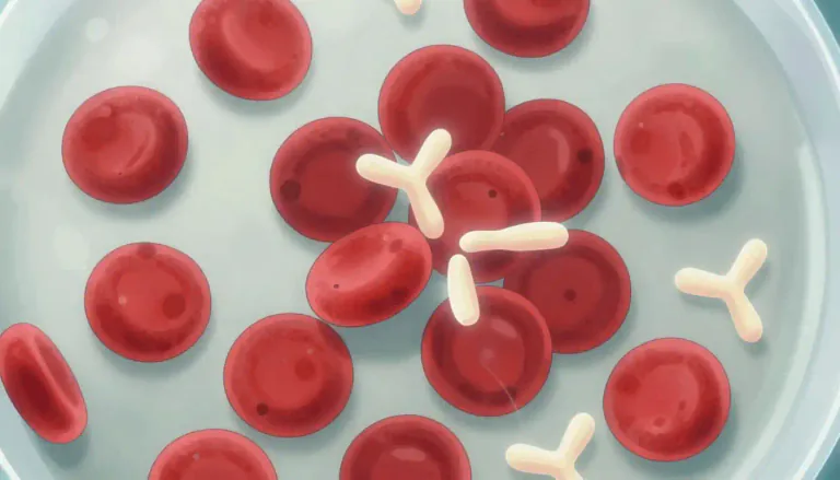 Visual representation of "agglutination" - The clumping of particles, such as cells, due to the reaction of antibodies with antigens.
