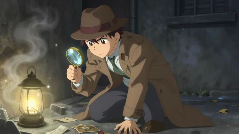 Visual representation of "sleuth" - A person who investigates mysteries, especially a private detective.