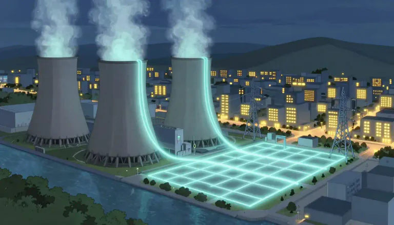 Visual representation of "baseload" - The minimum amount of electric power that is delivered or required over a given period of time.