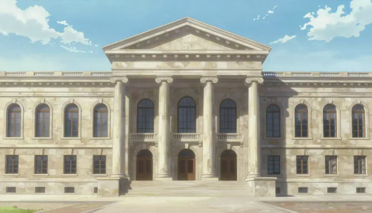 Visual representation of "palladian" - Pertaining to a style of architecture that follows the principles of Palladio, characterized by classical forms and symmetry.