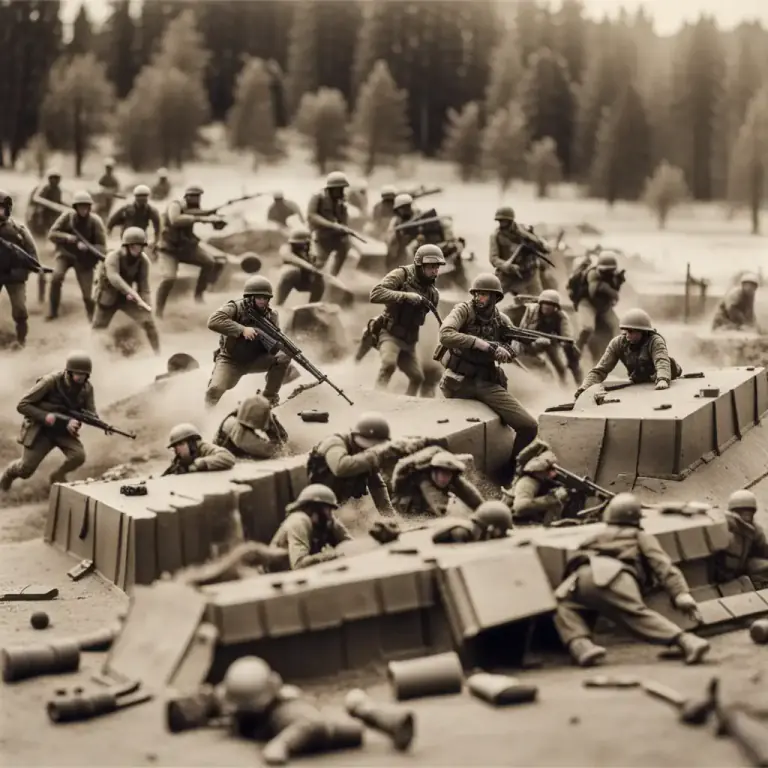 Visual representation of "salient" - In military, a battleground where the line thrusts forth to enemy's line.