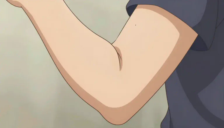 Visual representation of "antecubital" - Relating to the area in front of the elbow.