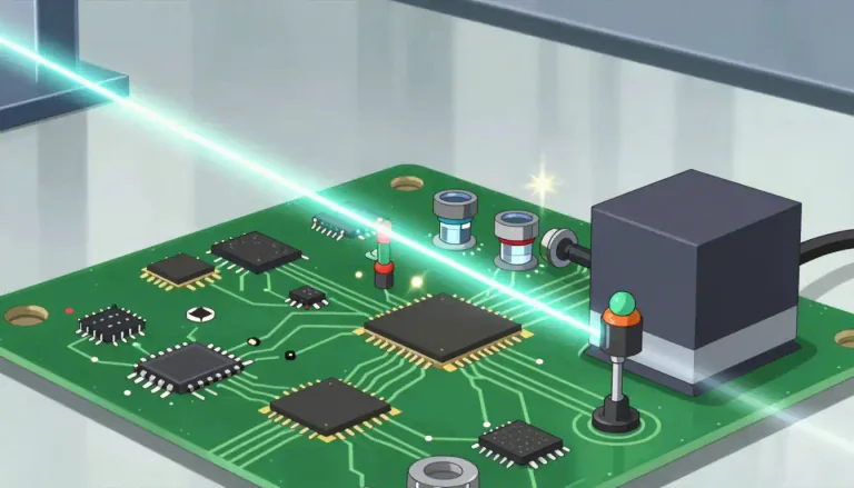 Visual representation of "optoelectronics" - Optoelectronics is the study and application of electronic devices that source, detect, and control light.