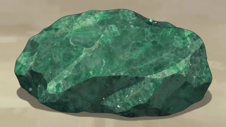 Visual representation of "greenstone" - A type of rock that is green in color, often containing minerals like nephrite or jade.