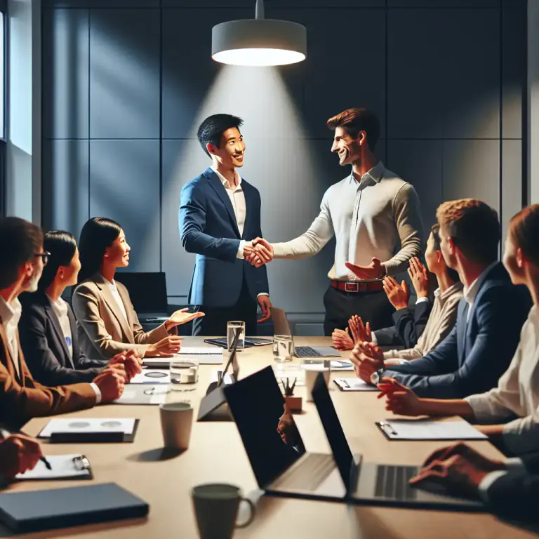 Visual representation of "present" - To introduce or bring forward someone or something for consideration.