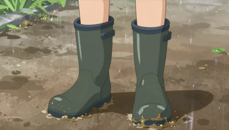 Visual representation of "galosh" - A galosh is a waterproof overboot that is worn to protect shoes or boots from water or mud.