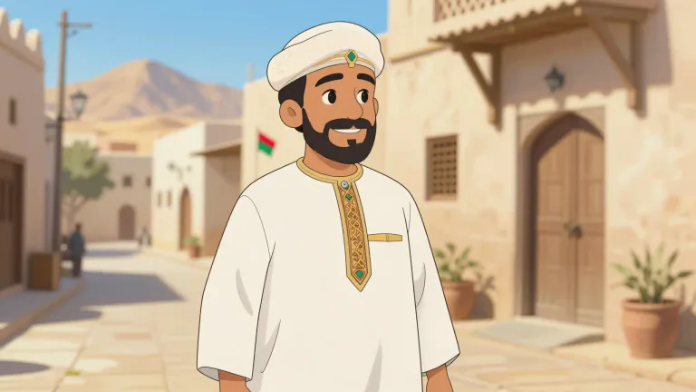 Visual representation of "omani" - Relating to Oman or its people.