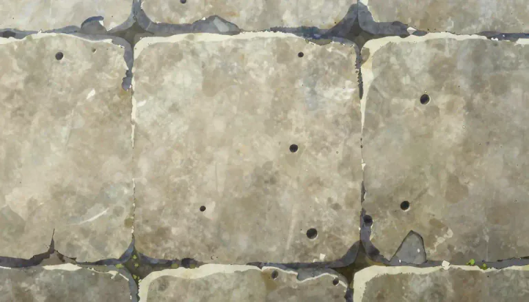 Visual representation of "pock" - A small, deep mark or hole in a surface, often left as a result of damage or decay.