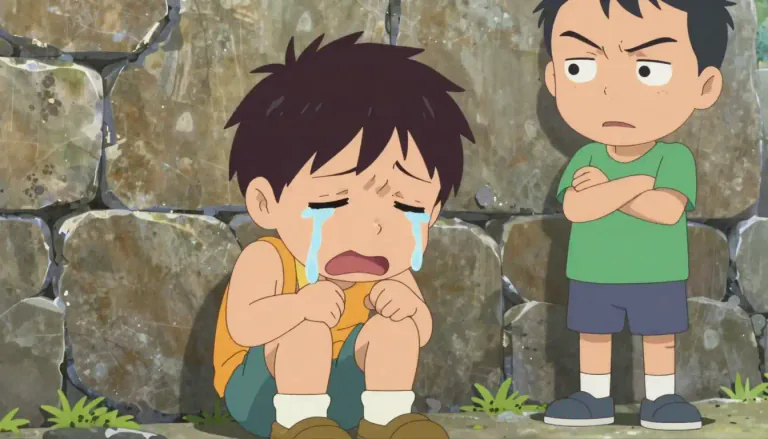 Visual representation of "snivelling" - Crying or complaining in a whiny, self-pitying way