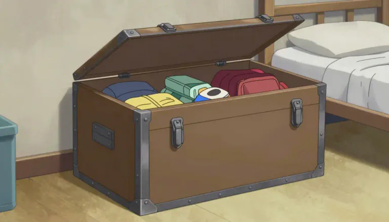 Visual representation of "footlocker" - A large, sturdy container used for storing personal belongings, commonly found in dormitories, military settings, or sports environments.