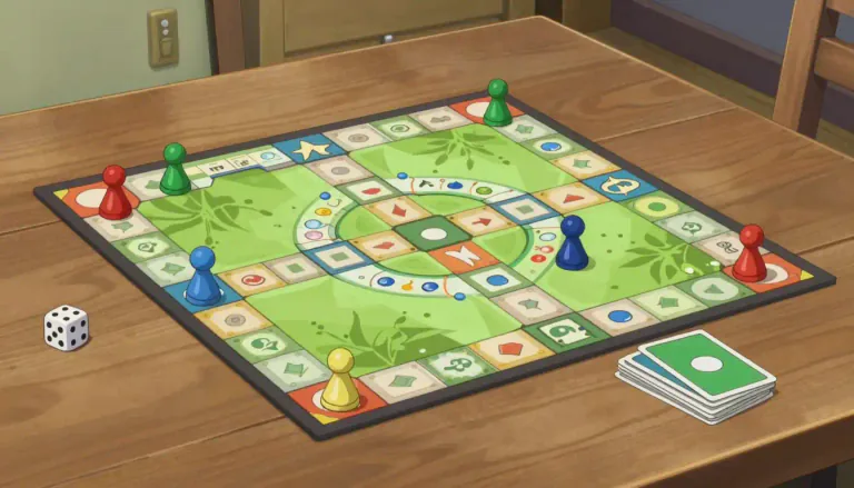 Visual representation of "gameboard" - A flat surface marked with spaces or designs where games are played, typically with pieces, cards, or dice.