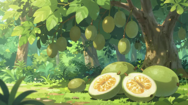 Visual representation of "jai" - A kind of tropical tree or its fruit
