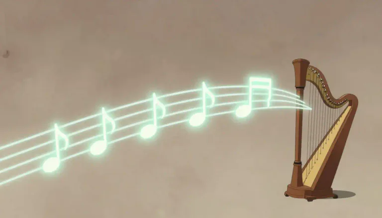 Visual representation of "pentatonic" - A musical scale that consists of five notes per octave, often used in various musical traditions around the world.