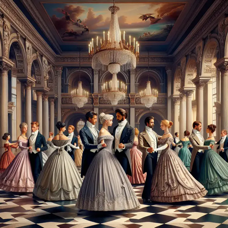 Visual representation of "german" - A social dance popular in the 19th century