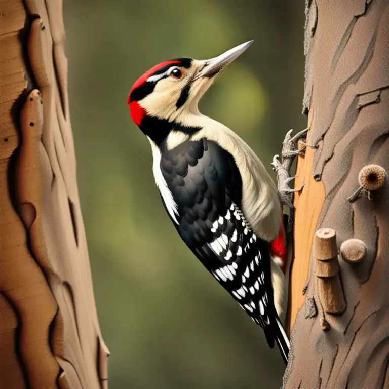 Visual representation of "drummer" - A type of bird with a strong bill made for drumming on wood