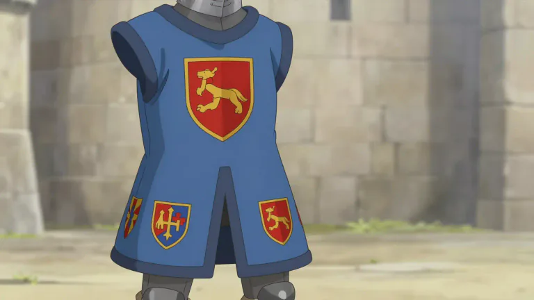 Visual representation of "tabard" - A sleeveless jacket or vest, often with a design, worn in the middle ages and also for ceremonial purposes.