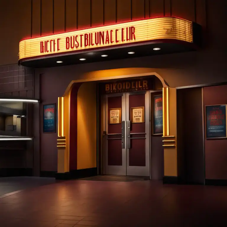 Visual representation of "marquee" - The sign over the entrance of a hotel, theater or other building, especially one bearing the name and showing information about events or attractions.