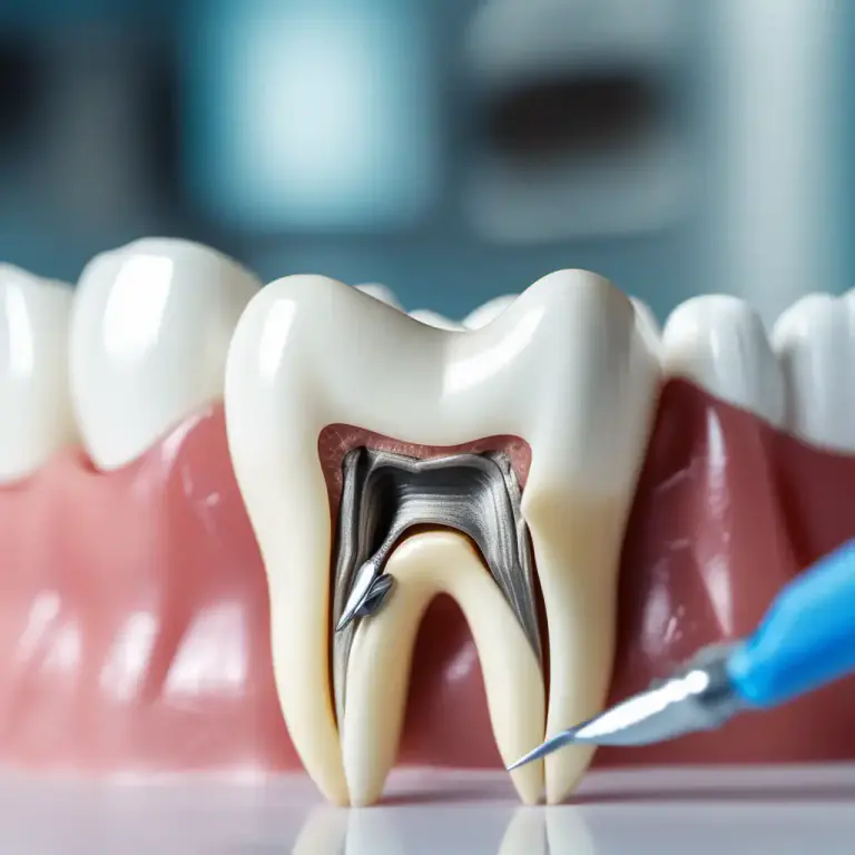 Visual representation of "cusp" - A pointed or rounded projection on the chewing surface of a tooth.