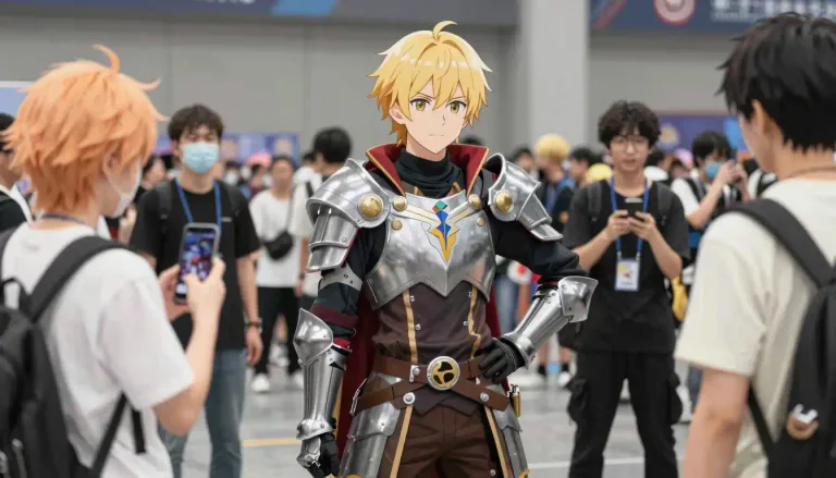 Visual representation of "cosplay" - The activity of dressing up as a character from a movie, book, or video game, especially one from the manga and anime genres.