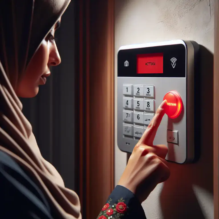 Visual representation of "arm" - To prepare or activate a device or system, especially a weapon or alarm system for use.