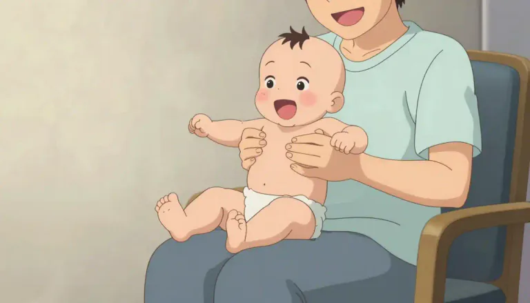 Visual representation of "dandle" - To move (a baby or young child) up and down in a playful or affectionate way.