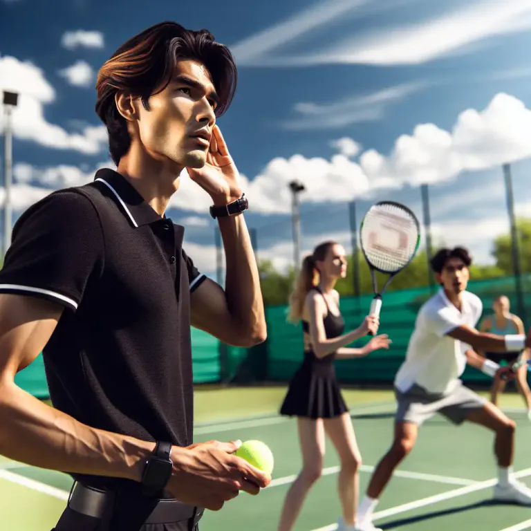 Visual representation of "umpire" - To act as an umpire in a game or competition.