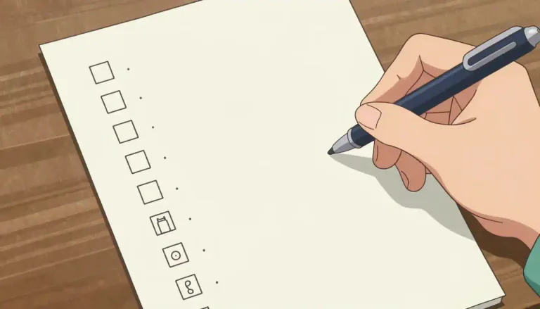 Visual representation of "list" - A number of connected items or names written or printed consecutively, typically one below the other.