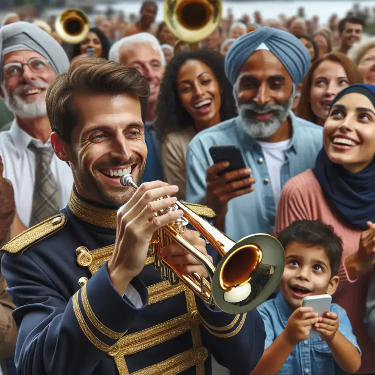 Visual representation of "coronet" - A type of musical instrument, similar to a trumpet, used mainly in brass bands