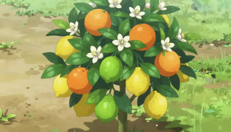 Visual representation of "citrus" - A type of tree or shrub that produces fruits like oranges, lemons and limes.