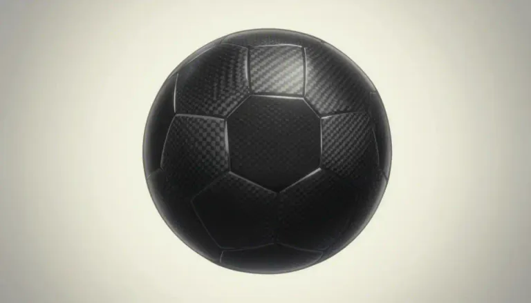 Visual representation of "buckyball" - A molecule made of 60 carbon atoms arranged in a spherical structure resembling a soccer ball, known as C60.