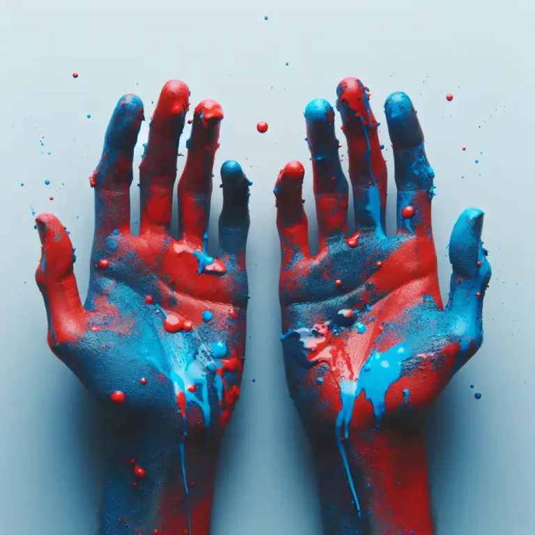 Visual representation of "blotch" - To mark or become marked with blotches.