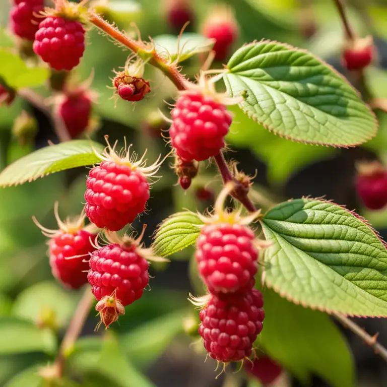 Visual representation of "raspberry" - A plant which produces raspberries