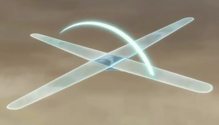 Visual representation of "dihedral" - Referring to the angle between two intersecting planes.