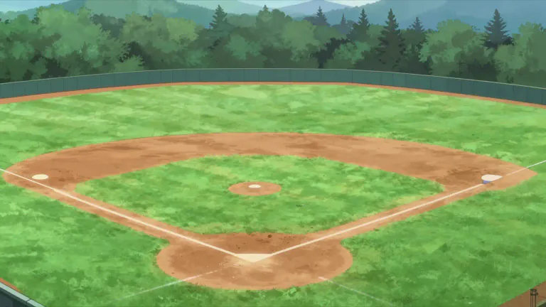 Visual representation of "centerfield" - The area of the outfield in baseball that is directly in the center, typically the furthest point from home plate.