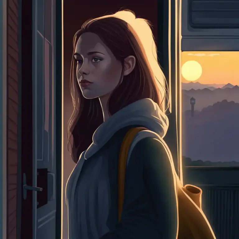 Visual representation of "at the crack of dawn" - The moment on a new day begins, very early in the morning
