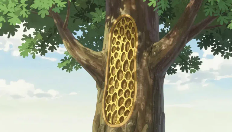 Visual representation of "lignin" - Lignin is a complex organic polymer that provides structural support in plant cell walls.