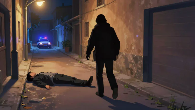 Visual representation of "murder" - The act of killing someone intentionally and unlawfully.