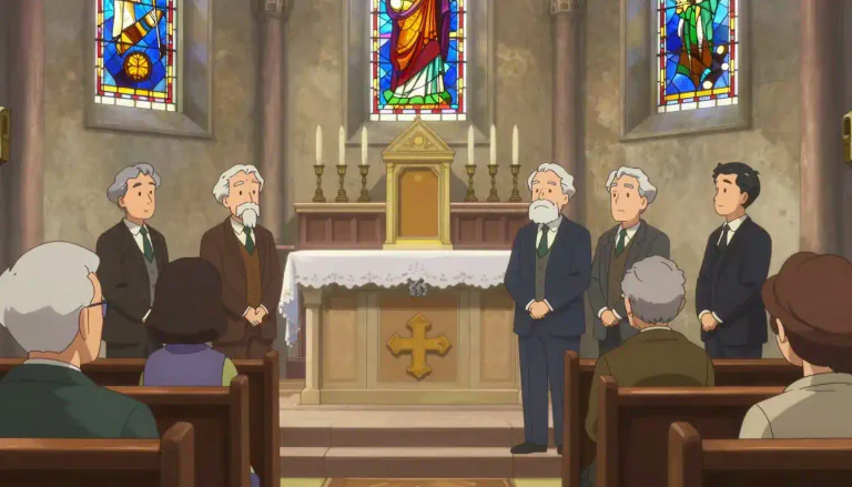 Visual representation of "presbyterian" - A member of a Protestant church that emphasizes the importance of elders within its organization.