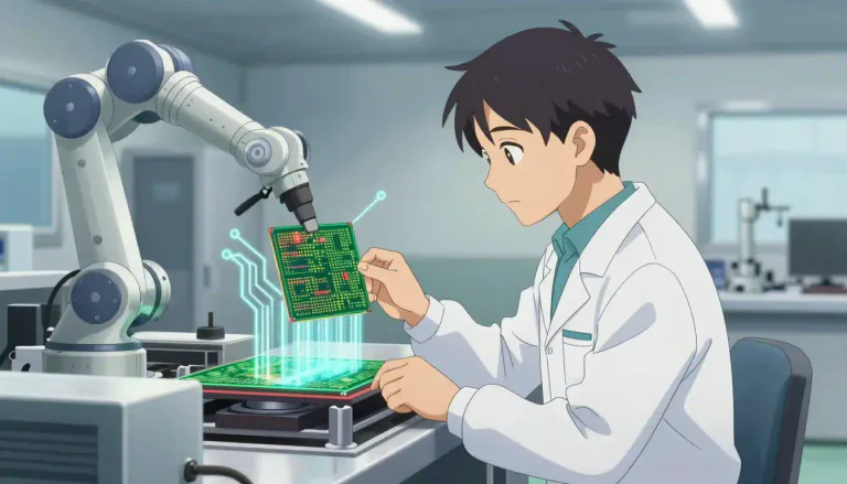 Visual representation of "chipmaker" - A company or person that designs and manufactures semiconductor chips used in electronics.