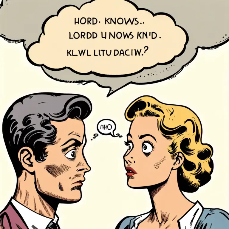 Visual representation of "Lord knows…" - Showing that you are aware of something, but you are at a total loss to understand why it's happening