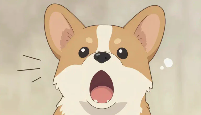 Visual representation of "yip" - A short, sharp bark or cry made by a small dog.